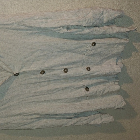 Vintage Nomadic Traders Cream Linen Blend Button Down Light Weight Jacke… - Picture 3 of 6